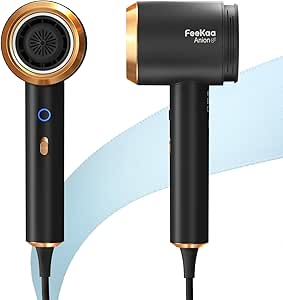 FK-HD-2328A マイナスイオンドライヤー スピーディーイオンドライヤー 1億 高濃度 マイナスイオン ヘアドライヤー 低騒音 軽量 大風量 速乾 還元 ダメージカット ノズル付き コンパクト 持ち運び便利 家庭用/ヘアサロン/出張・旅行用 PSE認証済み 日本語取扱説明書 黒