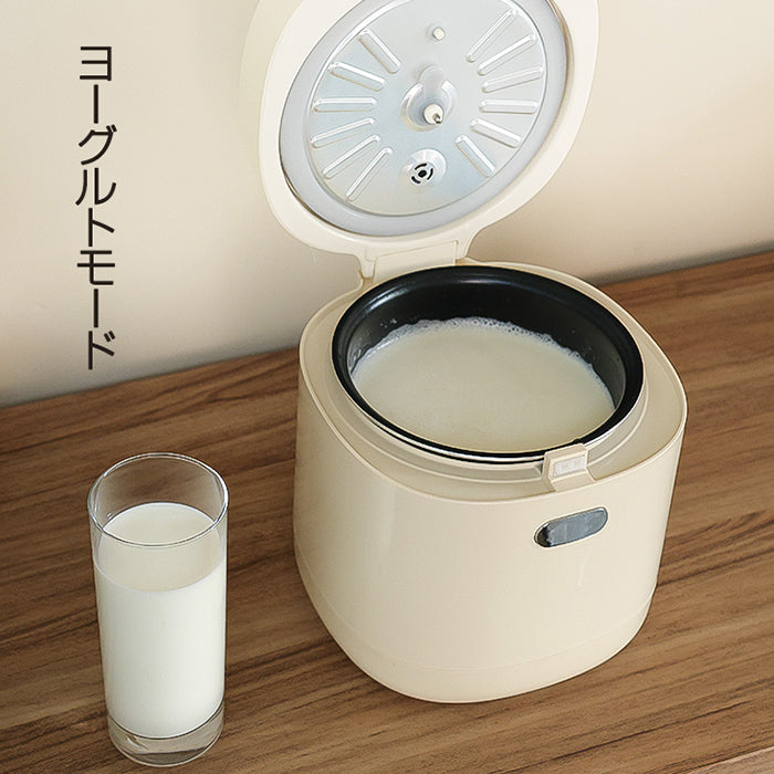 炊飯器 3合 低温調理 炊飯器 一人暮らし 電気鍋 炊飯ジャー 3合炊き ミニ炊飯器 炊飯器 1人用 家庭用 6つのモード(低温調理/炊飯/玄米/早炊き/ケーキ/ヨーグルト) 保温 予約 多機能炊飯器 ポータブル 炊飯器 ホワイト