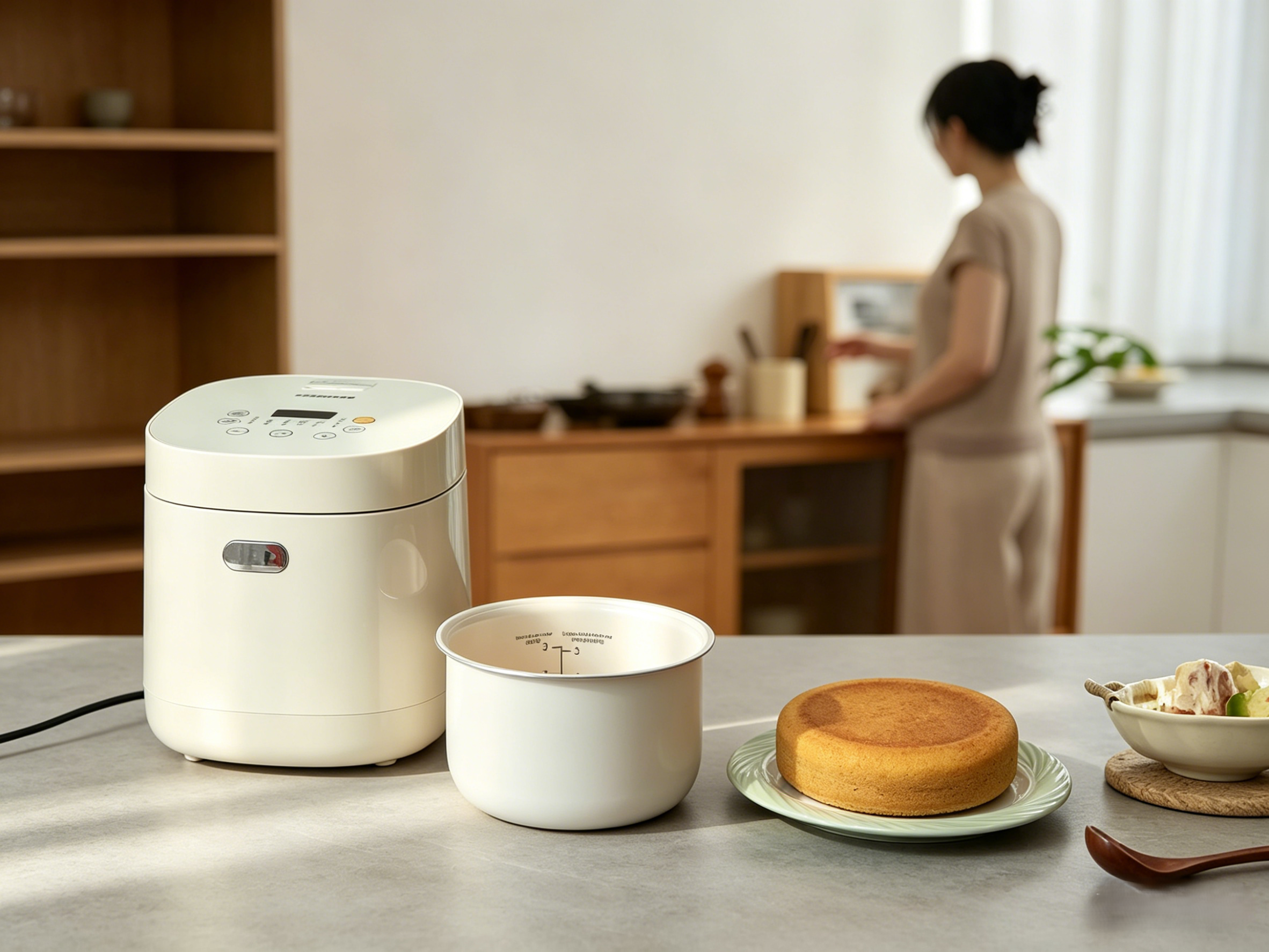 KEECOON 炊飯器 3合 一人暮らし 3合炊き 炊飯器 ミニ 低温調理機能付き 温度調節可能 セラミック内釜 小型