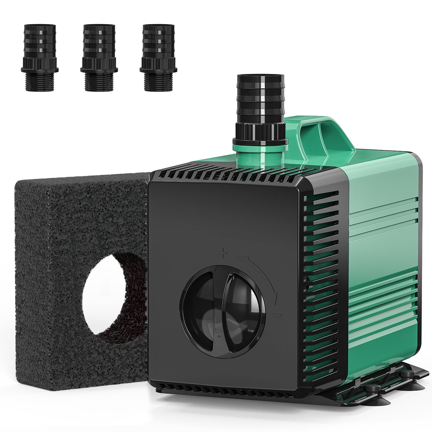 YOKEKON 水中ポンプ 100v 水槽 循環ポンプ 最大吐出量6000L/H 最大揚程6M 105W 清水 海水対応 水陸両用 吸盤付き 内蔵スポンジフィルター 静音 省エネ 電動 給水 排水 水換え 小型 水族館 お風呂 池 水耕栽培 プール いけす 亀の水槽 アクアリウム ウォーターガーデン フォウンテン ガーデン 家庭用 グリーン