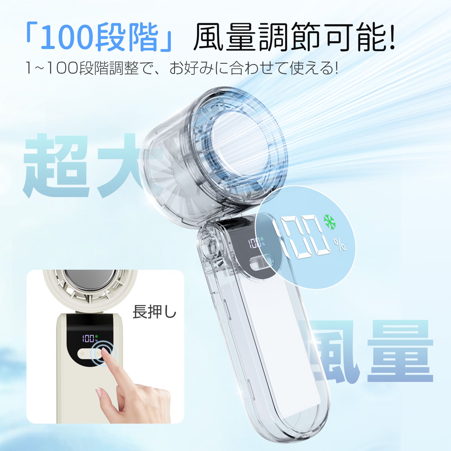 ハンディファン 冷却プレート 扇風機 ハンディ ネッククーラー 3in1首掛け/手持ち/卓上 小型 ミニファン 1-100無段階風量調節 5000mAh大容量バッテリー Type-C充電式 強力 冷感クーラー機能 LEDディスプレイ 熱中症対策 空気清浄 屋外/キャンプ/通勤/通学/アウトドアに最適 ストラップ付き