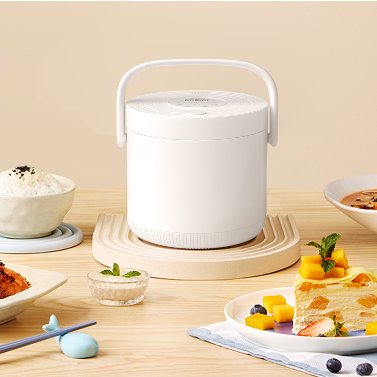 Keecoon 炊飯器 3合 一人暮らし ミニ炊飯器 小型 マイコン式 6つの便利 