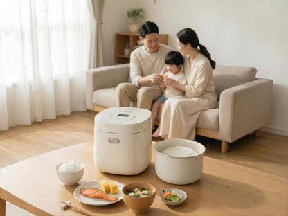 KEECOON 炊飯器 3合 一人暮らし 3合炊き 炊飯器 ミニ 低温調理機能付き 温度調節可能 セラミック内釜 小型