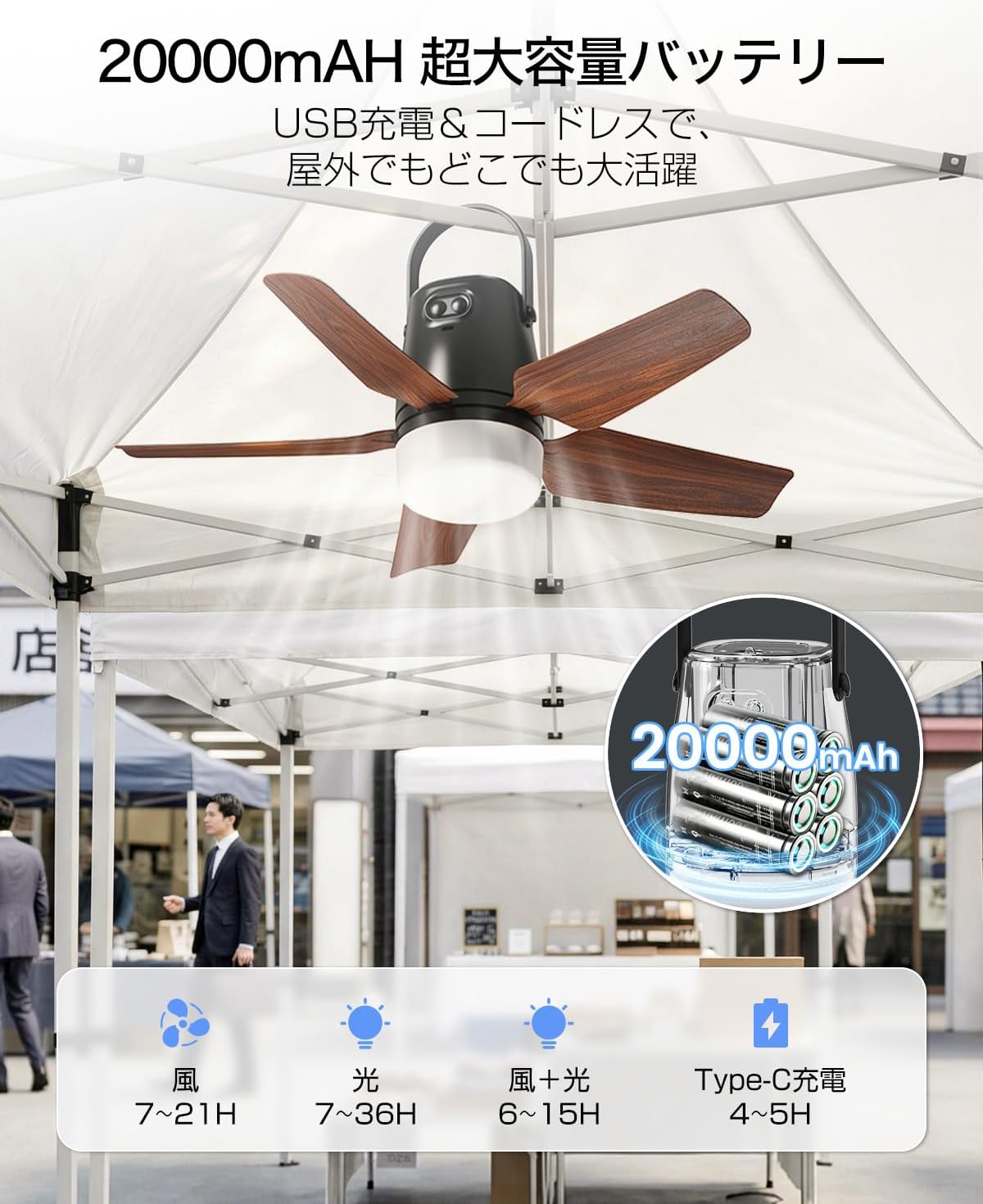 吊り下げ式扇風機