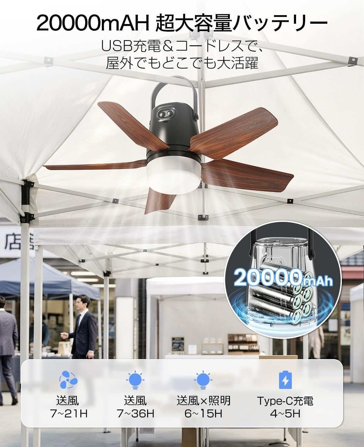 吊り下げ式扇風機