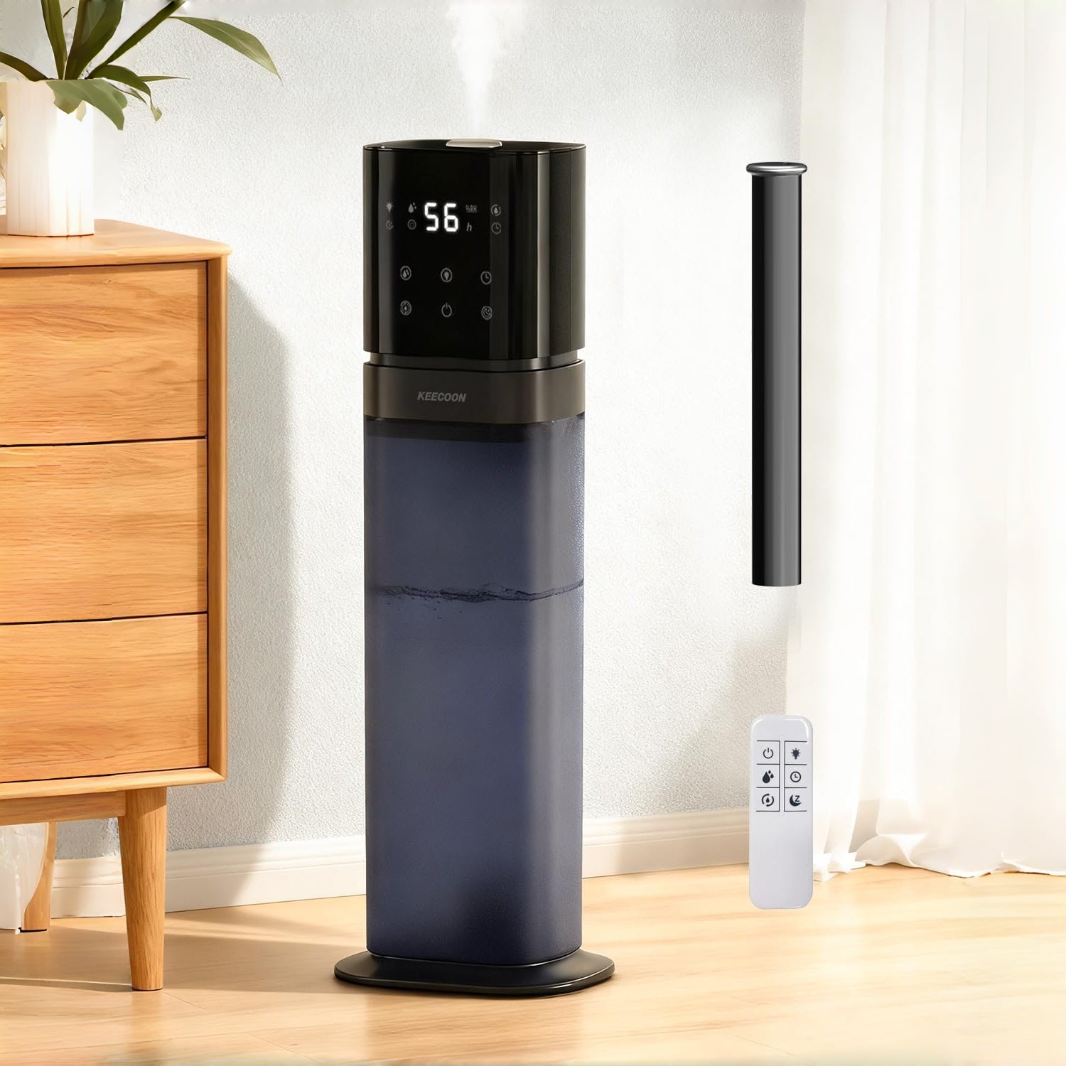 加湿器 大容量 8L透明タンク 業務用 静音 家庭 湿度設定 タイマー ライト付き K20